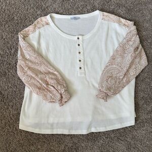 Fate Cream Waffle Knit Top